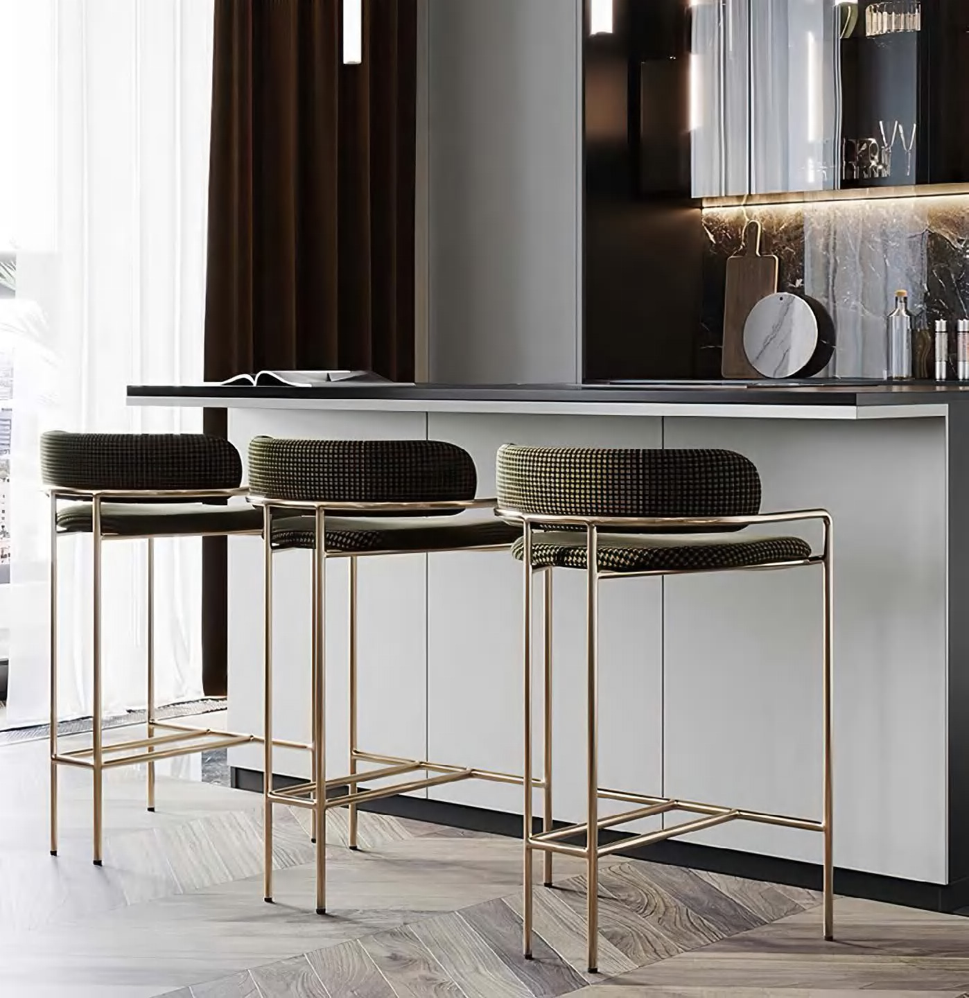 DFUP-1126 01 Modern Luxury Bar Chair Stool, DFUP 1126 01