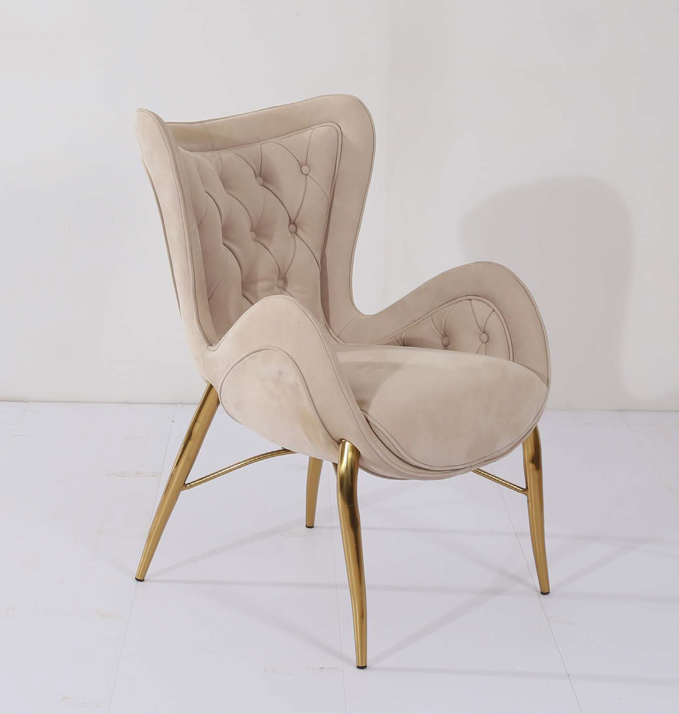 Luxurious Dining Chair With Metal Structure, DFUP 1136 01