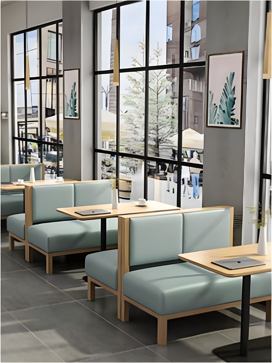 image (100) Fashionable Spacious Upholstered Seats and Tables for Cafés, image 100