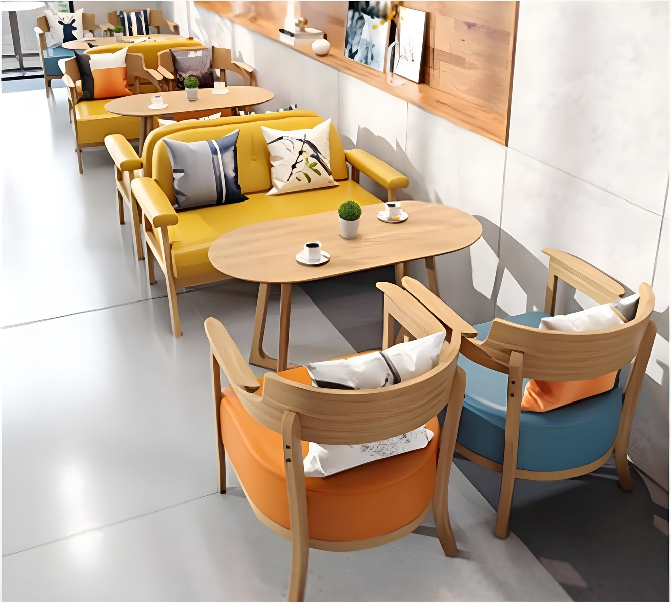 image (105) Vibrant Upholstered Chairs and Tables for Cafés, image 105