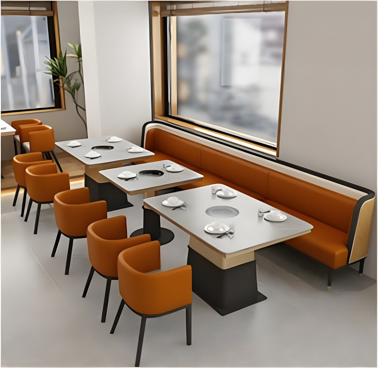 Sturdy Upholstered Stylish Seats and Tables for Cafés, image 127