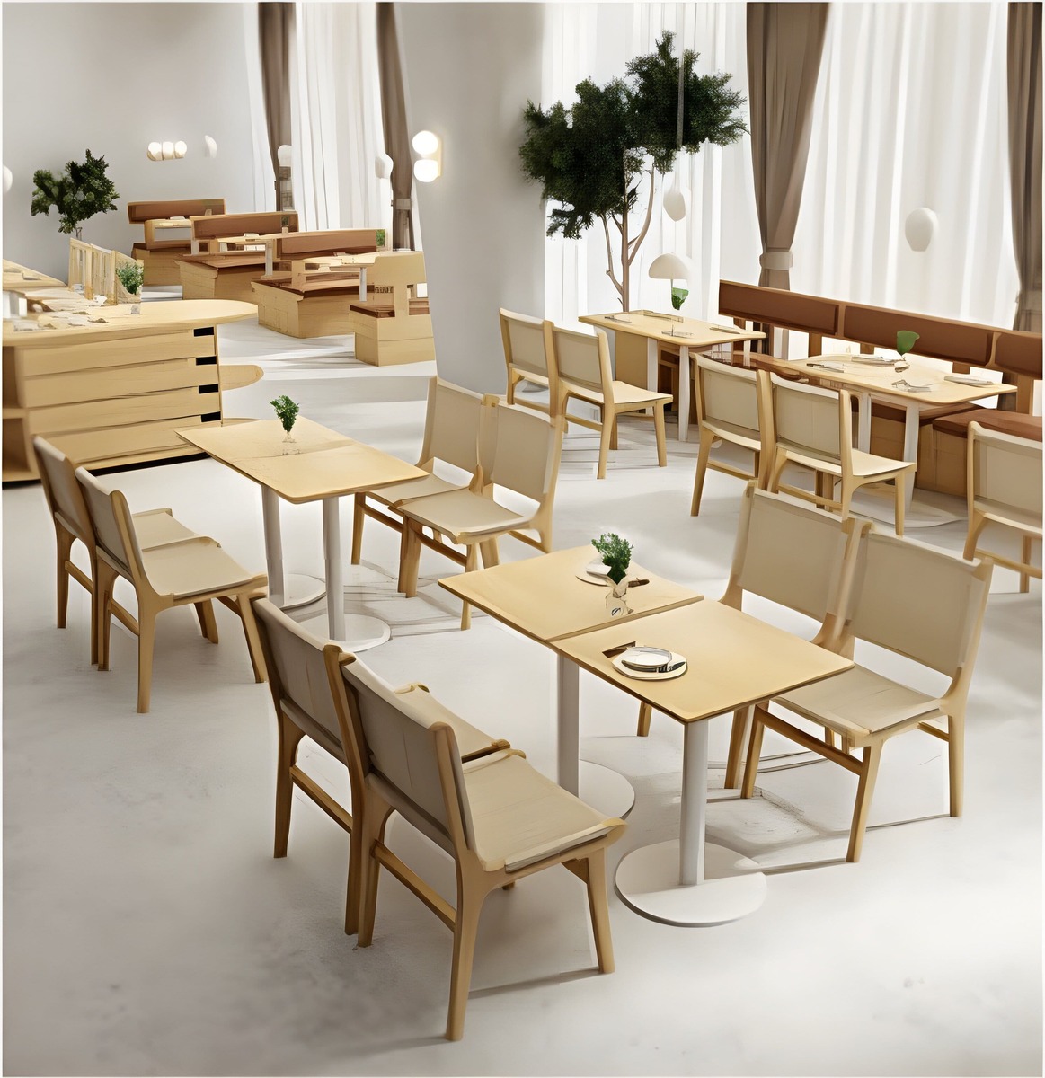 High-quality Upholstered Stylish Seats and Tables for Cafés, image 128