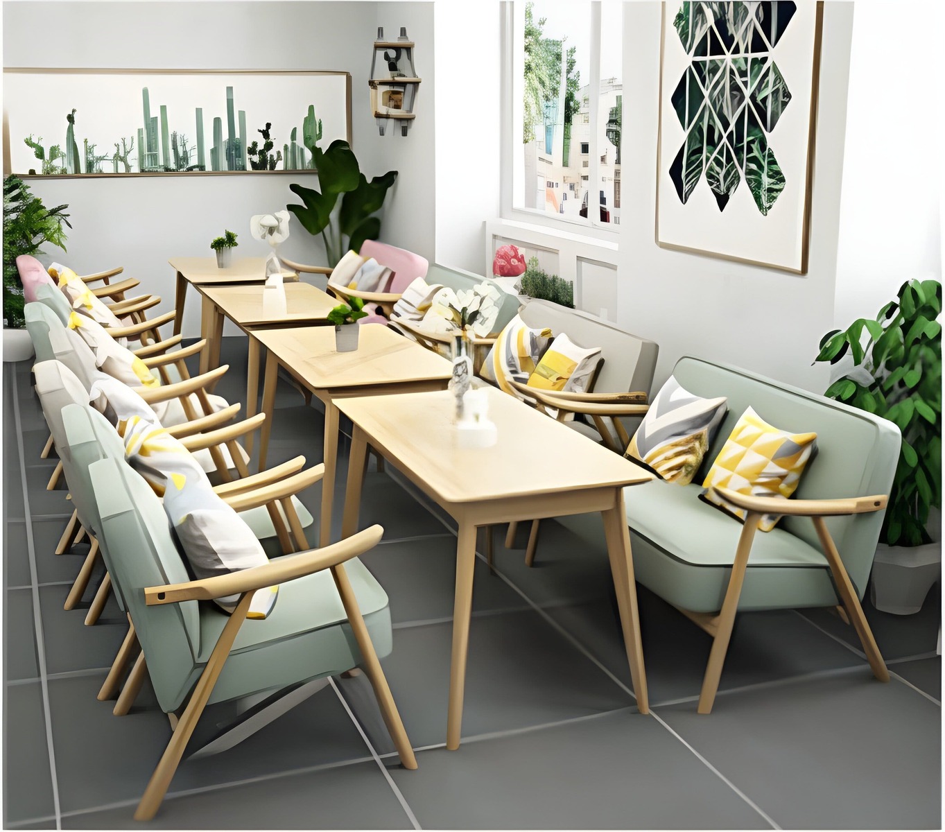 image (154) Spacious Comfortable Cushioned Seats and Tables for Cafés, image 154