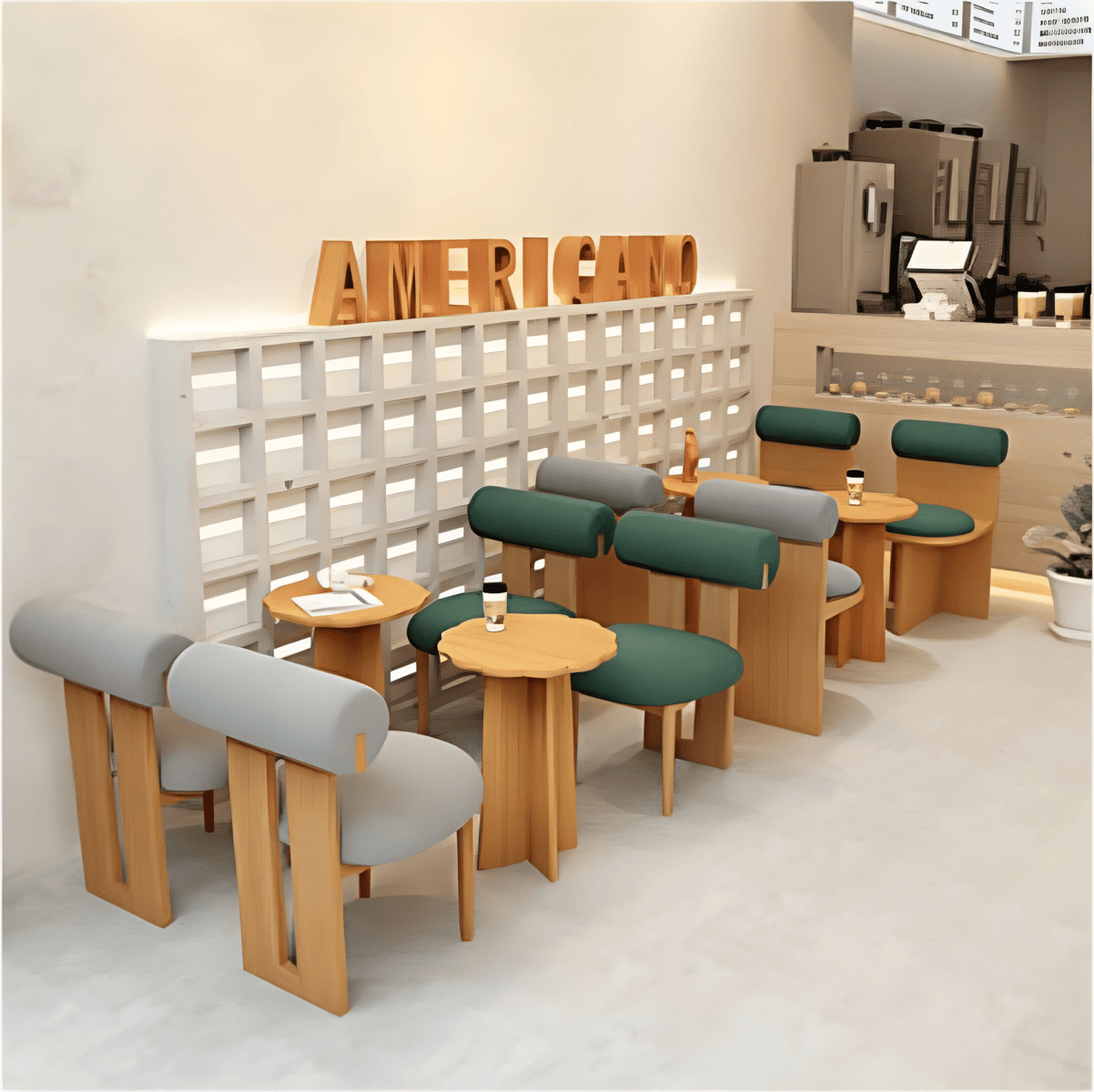 image (16) Upholstered Comfortable Tables and Chairs for Cafés, image 16